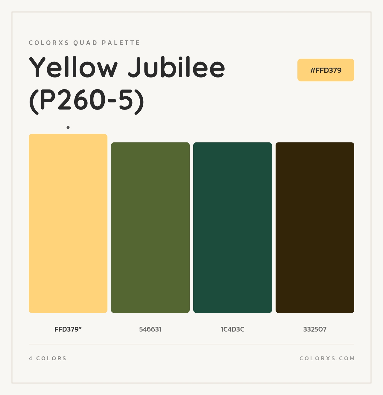 Yellow Jubilee (P260-5) - Colorxs Quad Palette