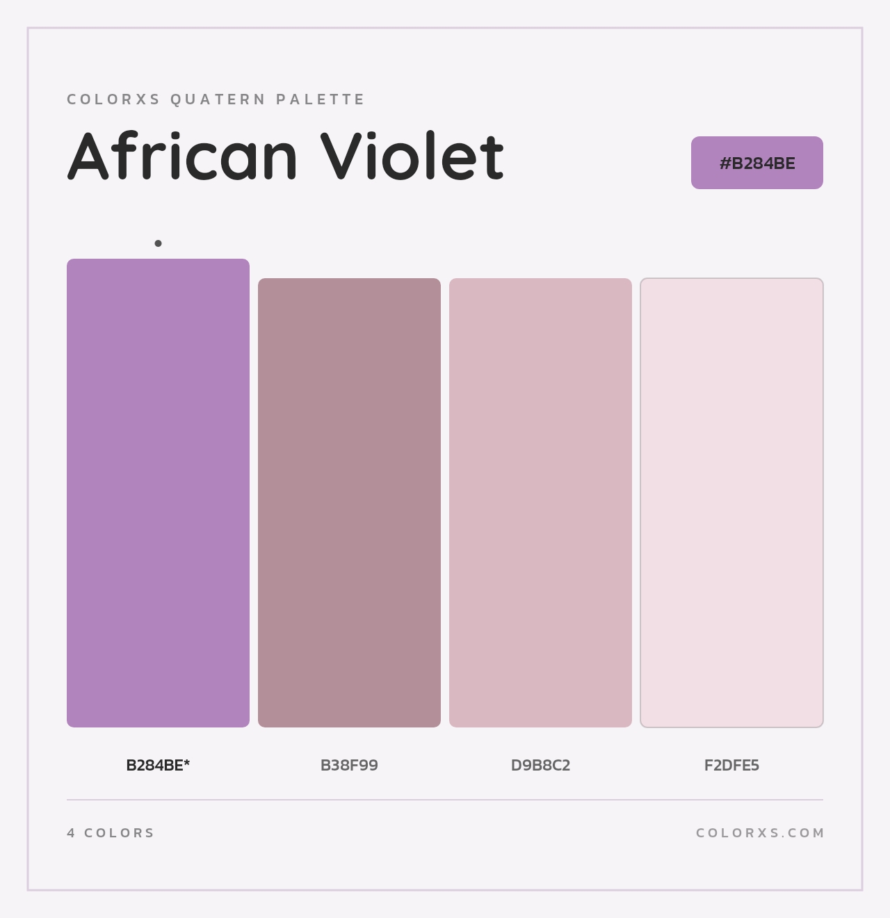 African Violet - Colorxs Quad Palette