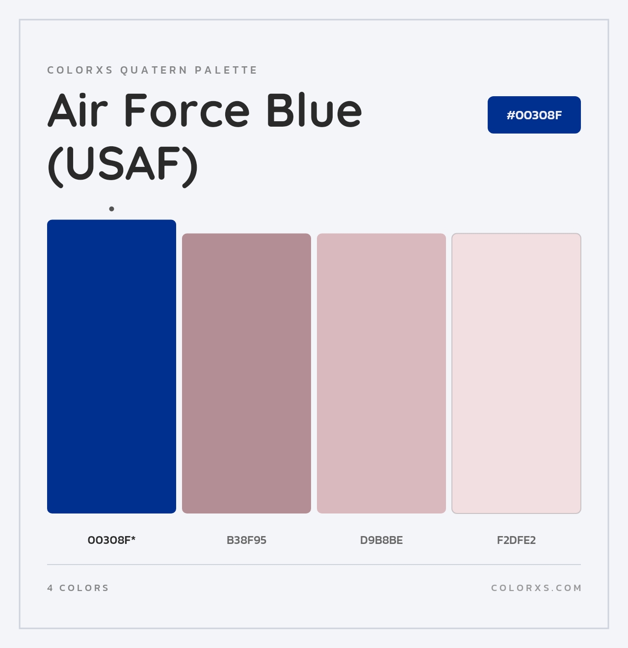Air Force Blue (USAF) - Colorxs Quad Palette