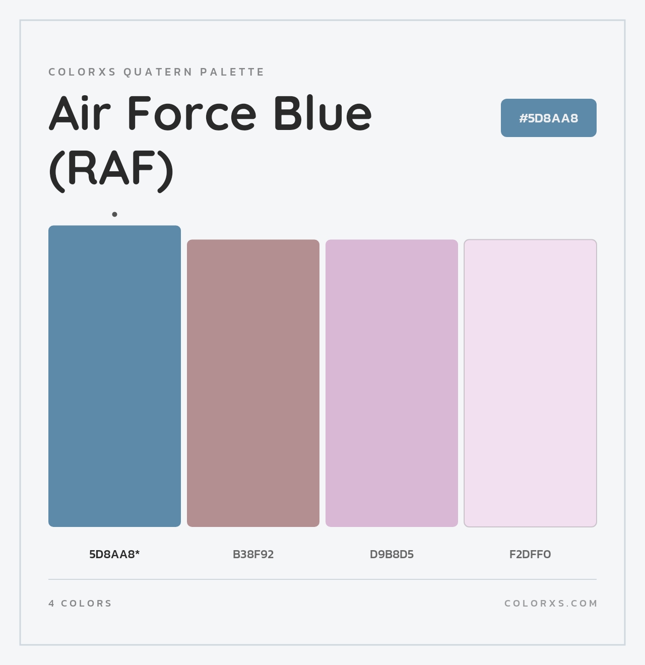 Air Force Blue (RAF) - Colorxs Quad Palette