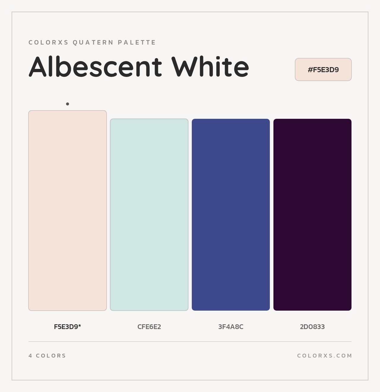 Albescent White - Colorxs Quad Palette
