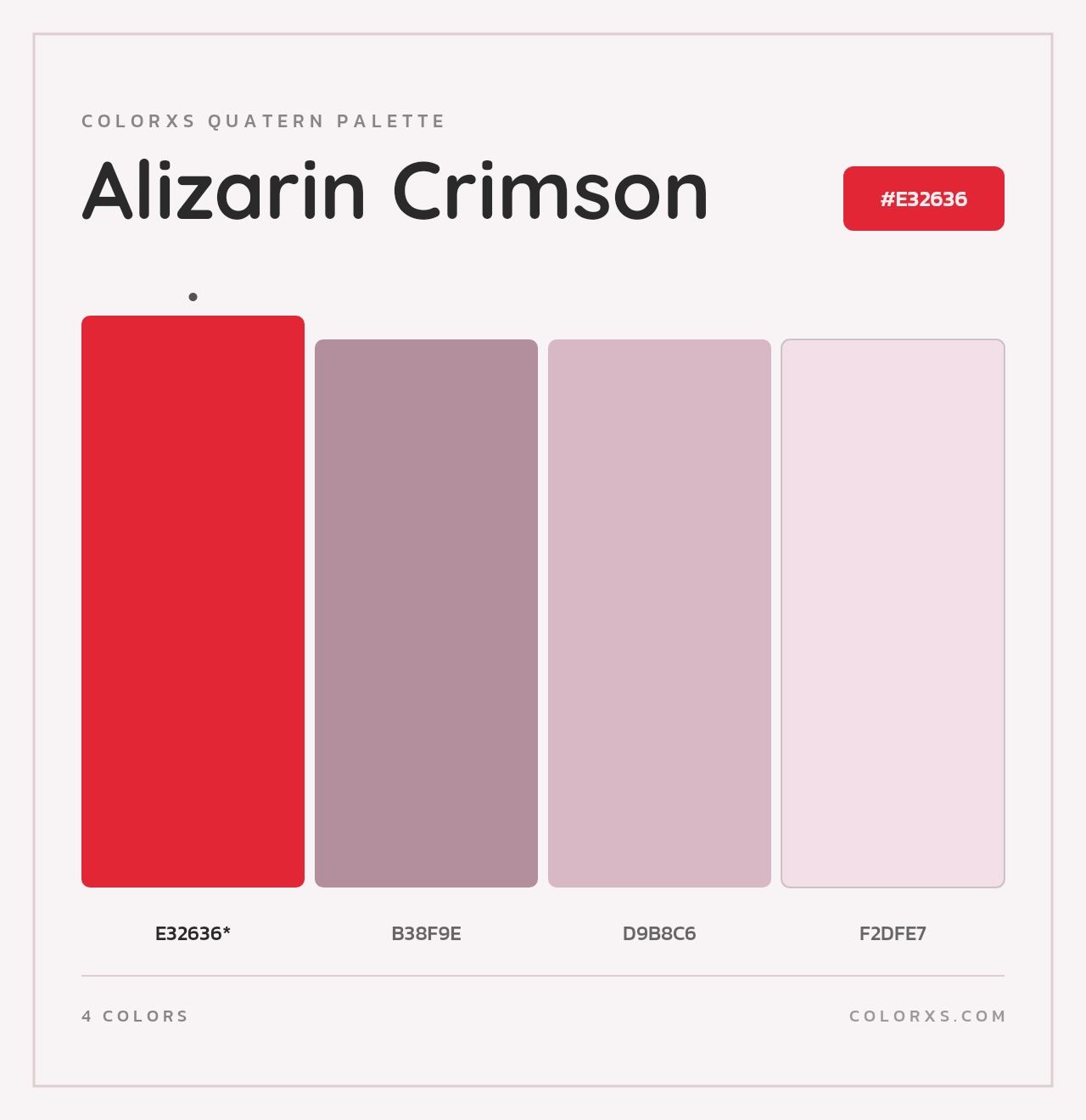 Alizarin Crimson - Colorxs Quad Palette