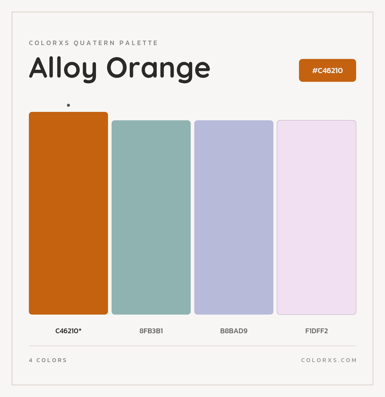 Alloy Orange - Colorxs Quad Palette