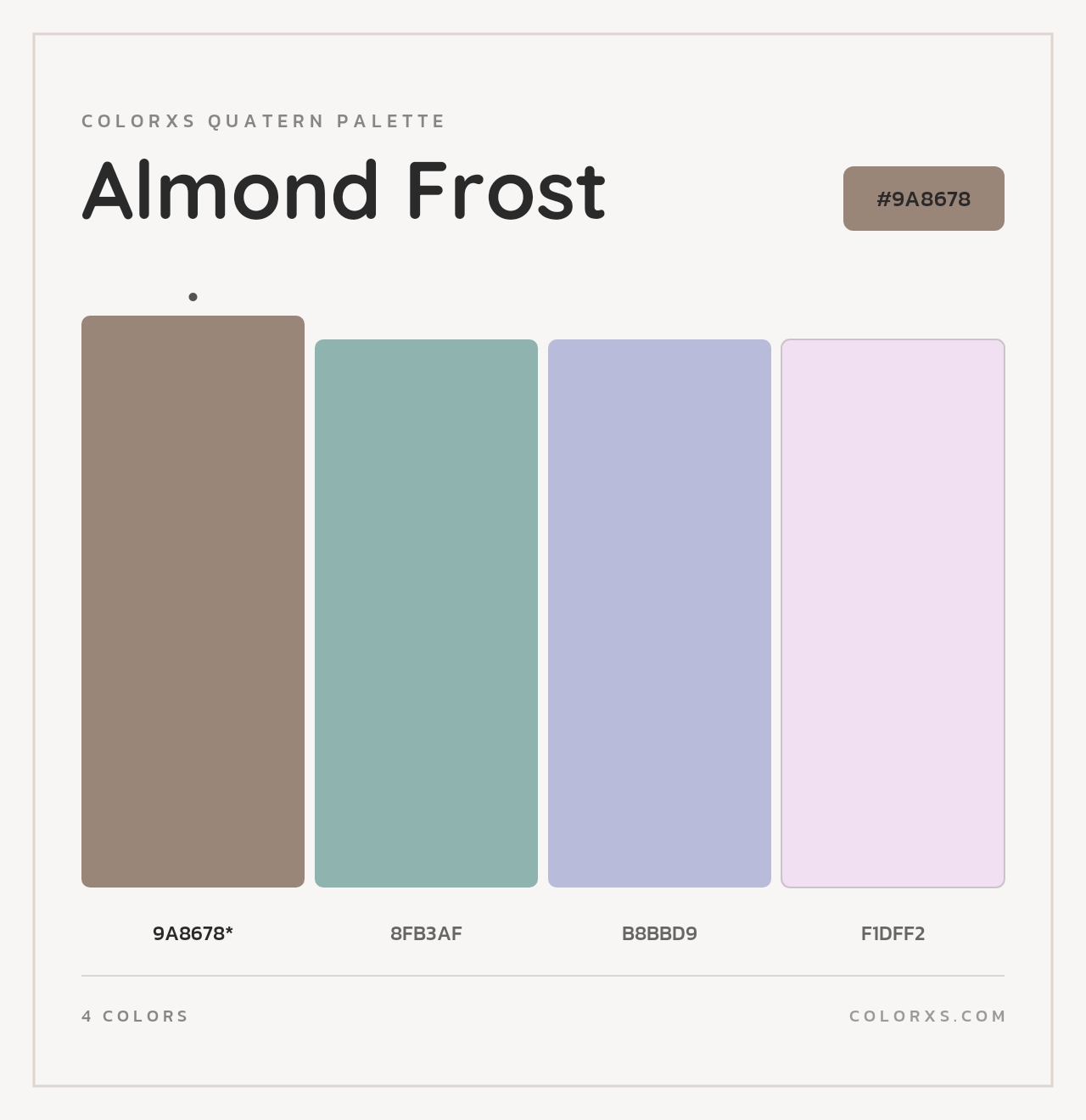 Almond Frost - Colorxs Quad Palette