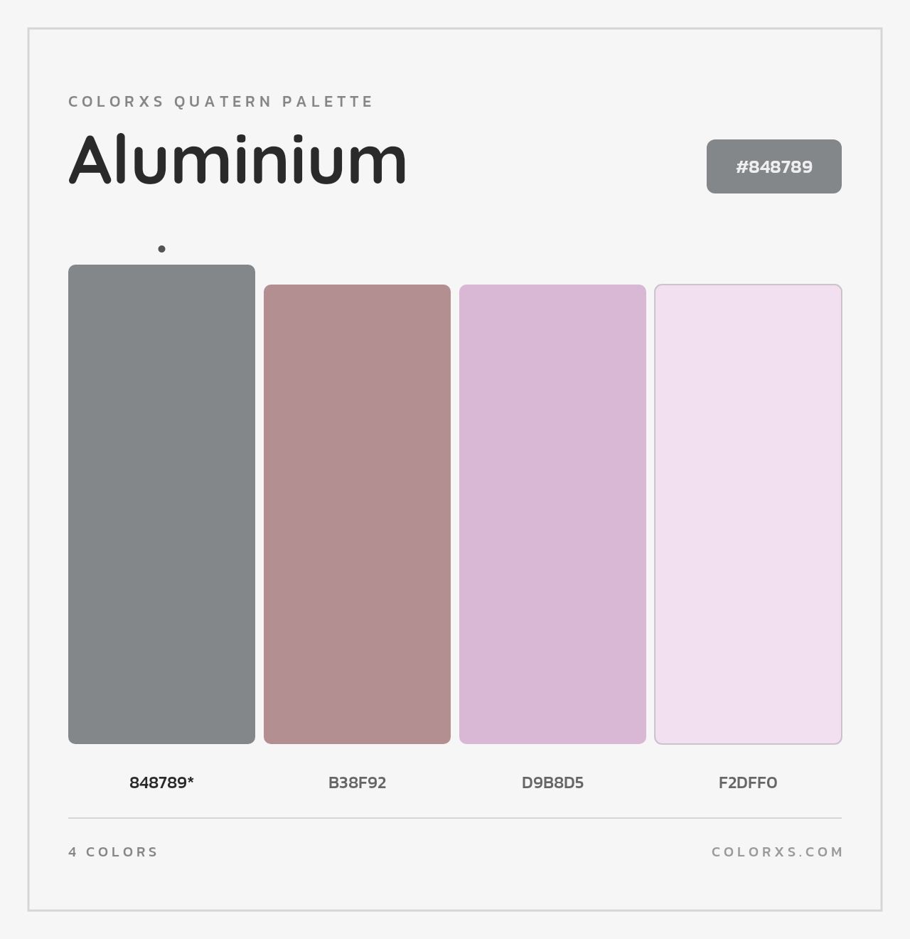 Aluminium - Colorxs Quad Palette