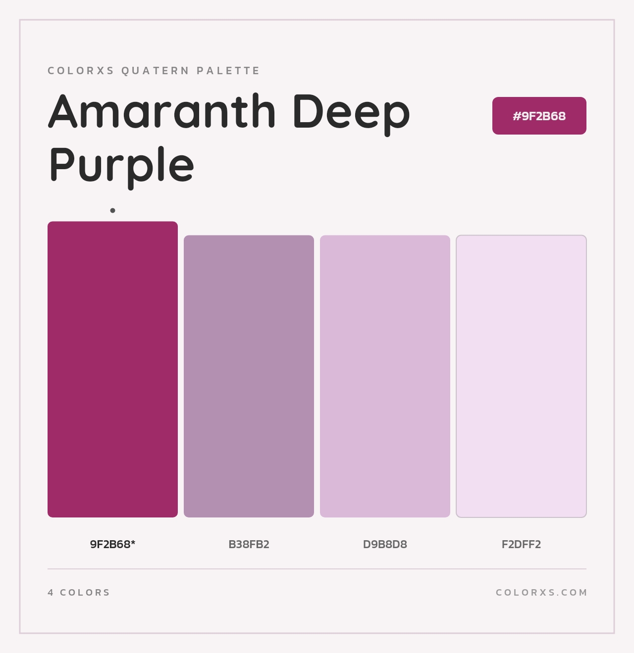 Amaranth Deep Purple - Colorxs Quad Palette