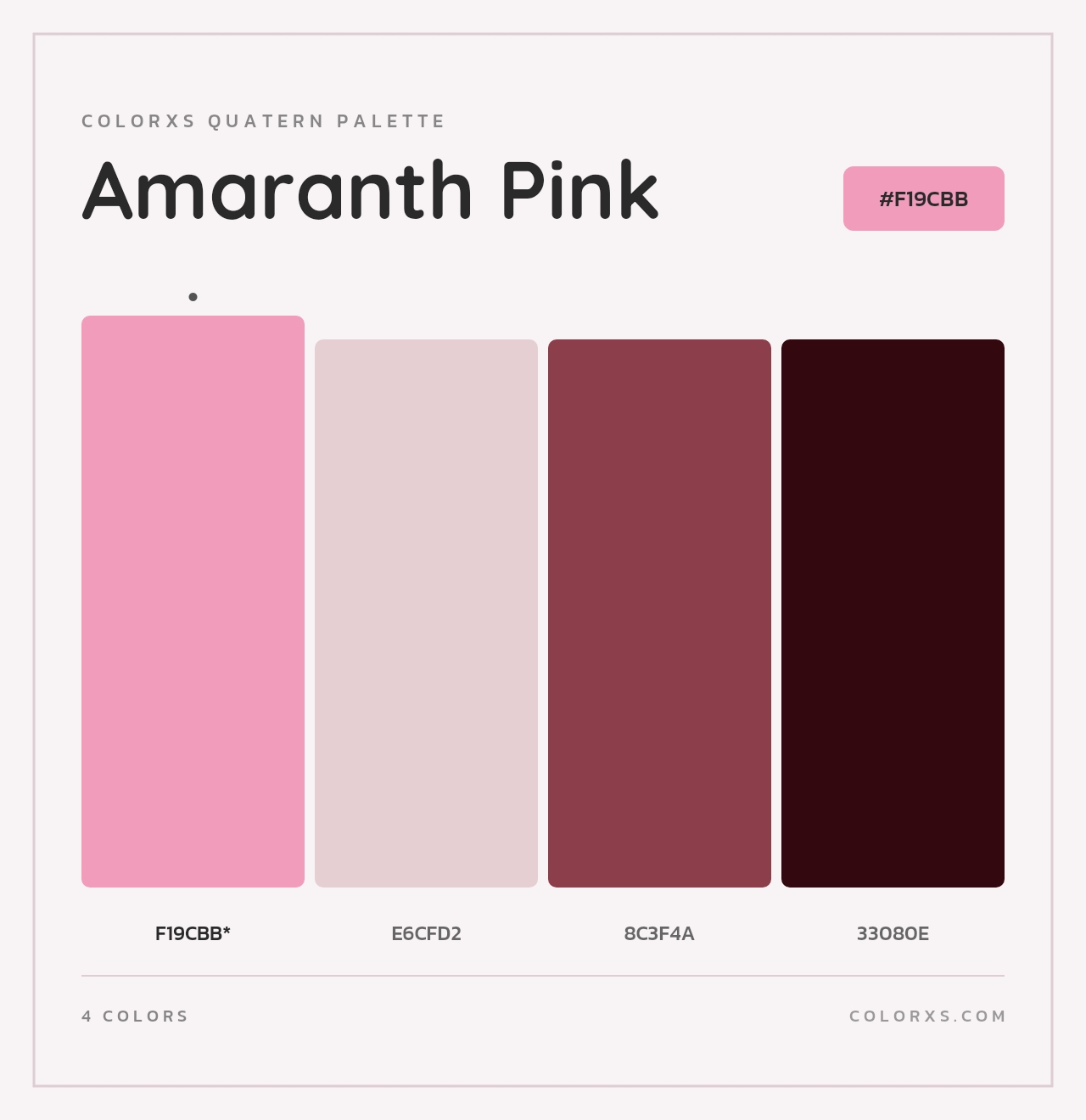 Amaranth Pink - Colorxs Quad Palette