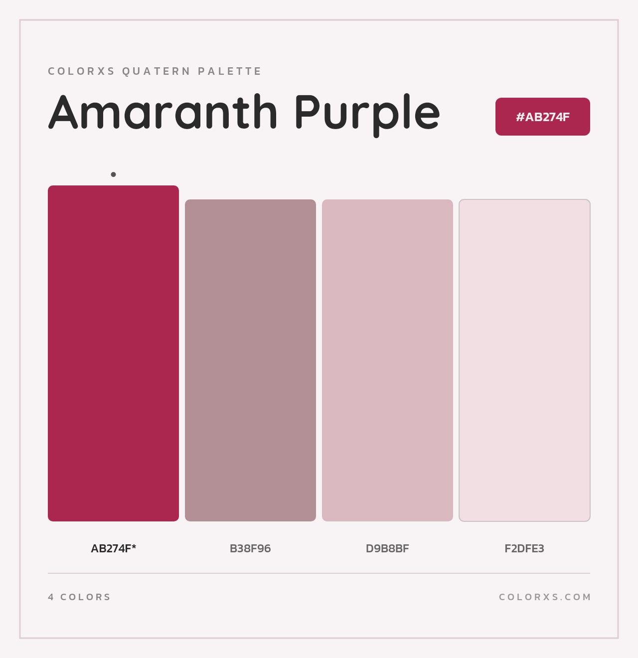 Amaranth Purple - Colorxs Quad Palette
