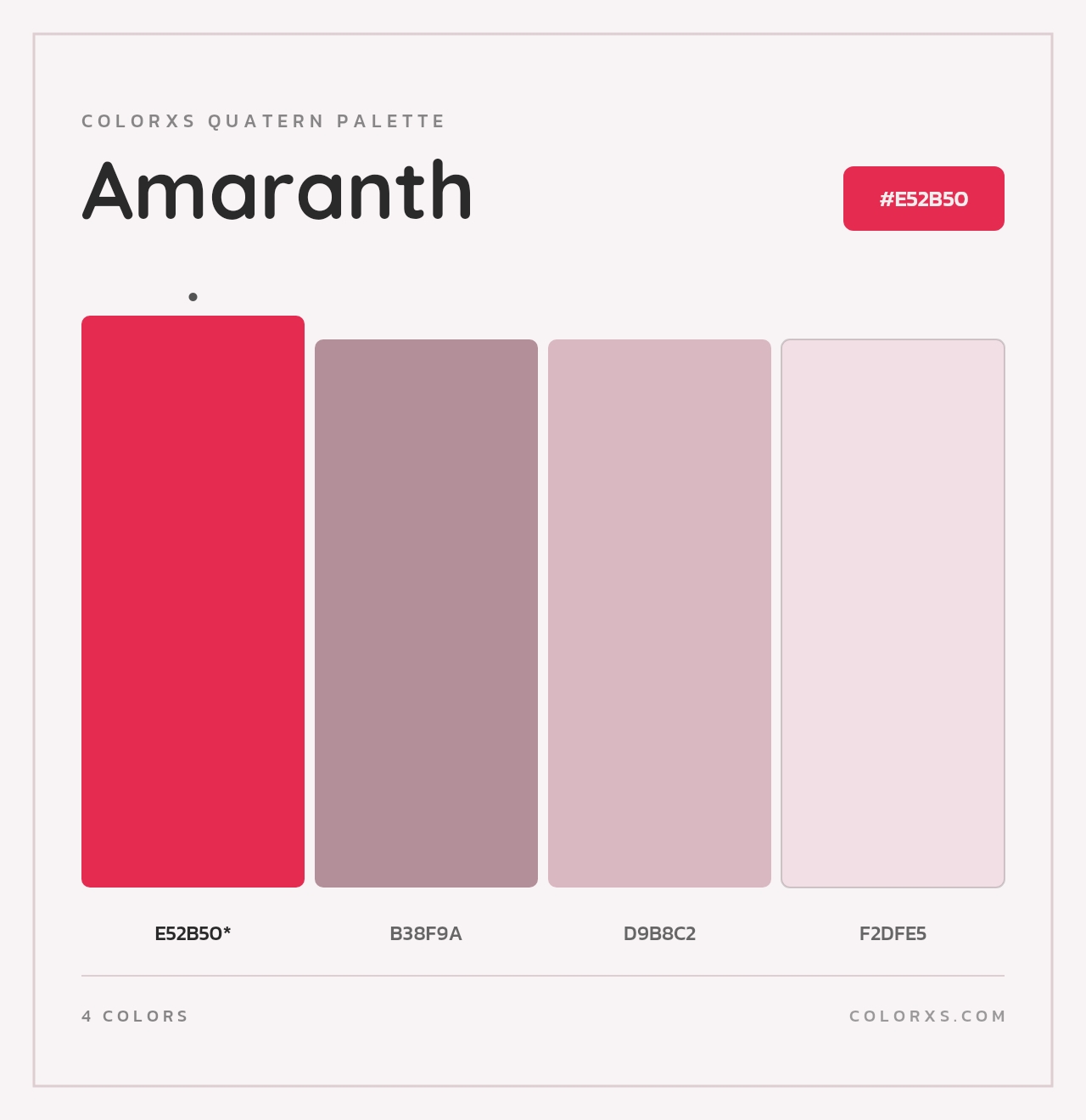 Amaranth - Colorxs Quad Palette