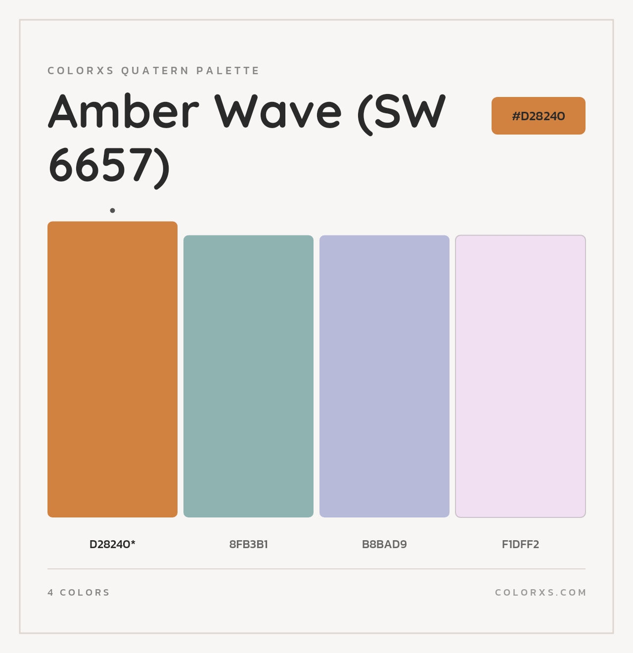 Amber Wave (SW 6657) - Colorxs Quad Palette