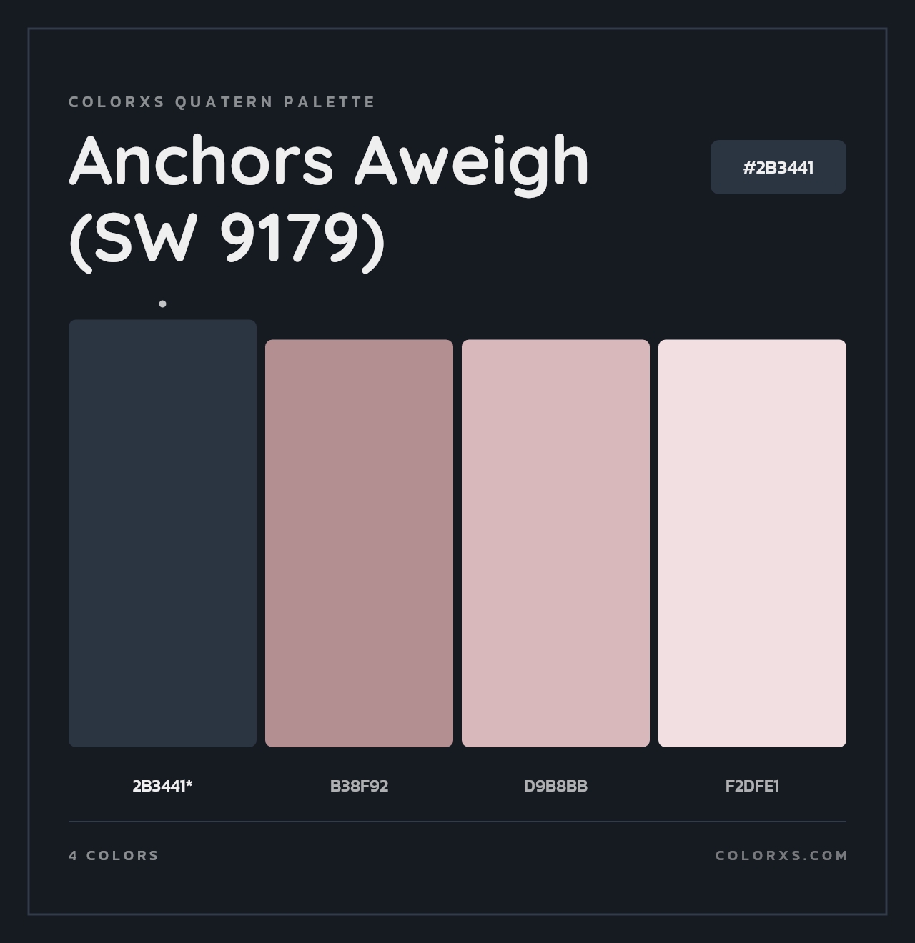 Anchors Aweigh (SW 9179) - Colorxs Quad Palette