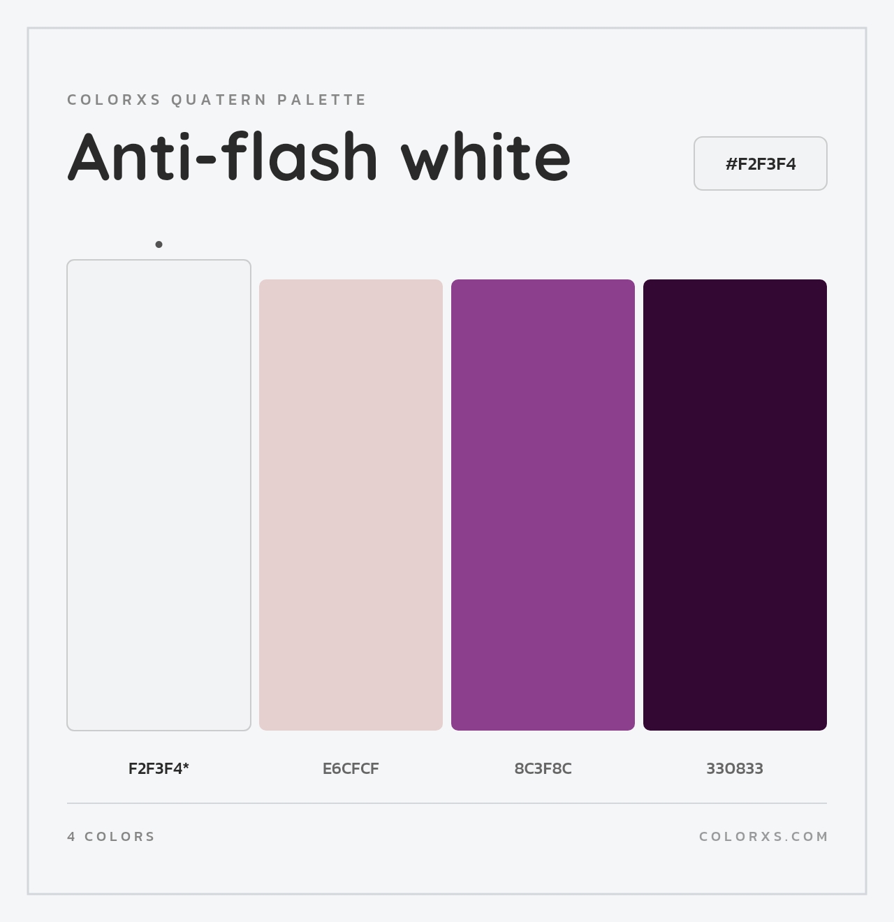 Anti-flash white - Colorxs Quad Palette
