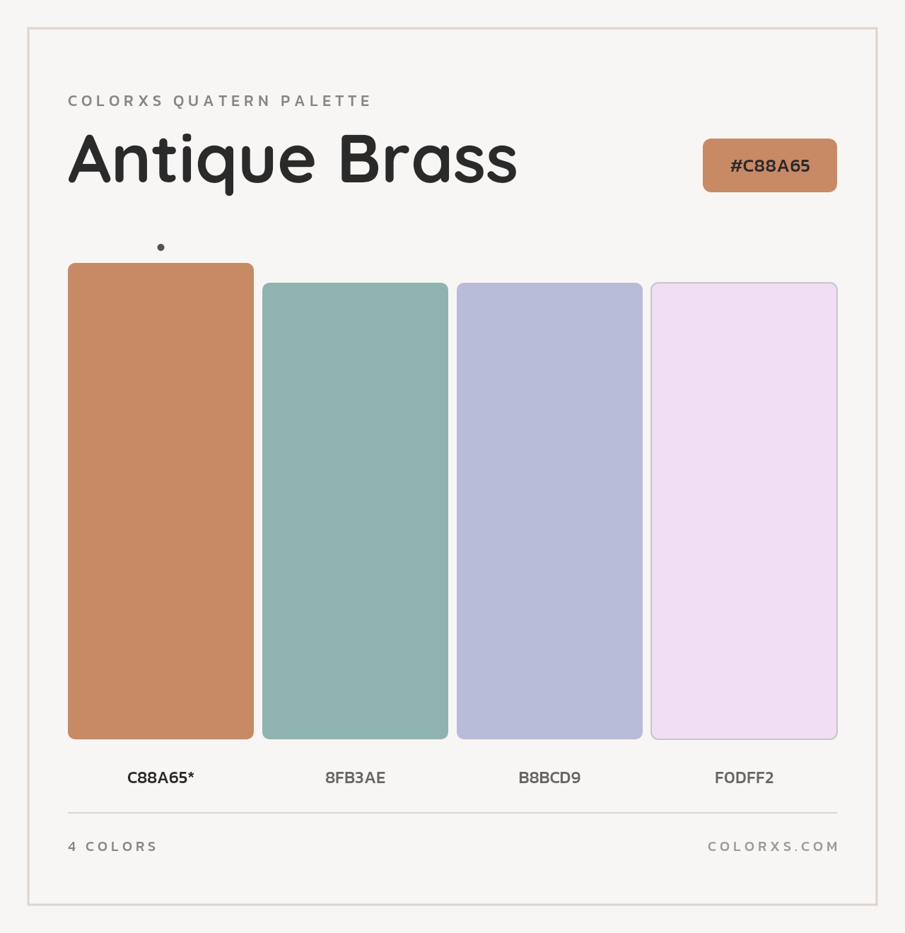 Antique Brass - Colorxs Quad Palette