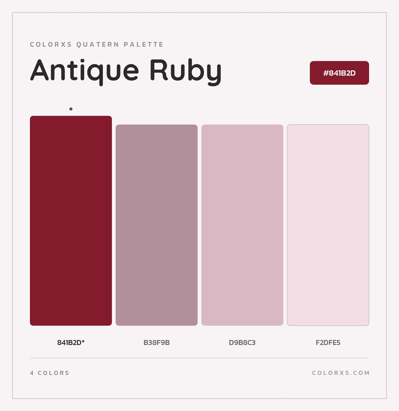 Antique Ruby - Colorxs Quad Palette