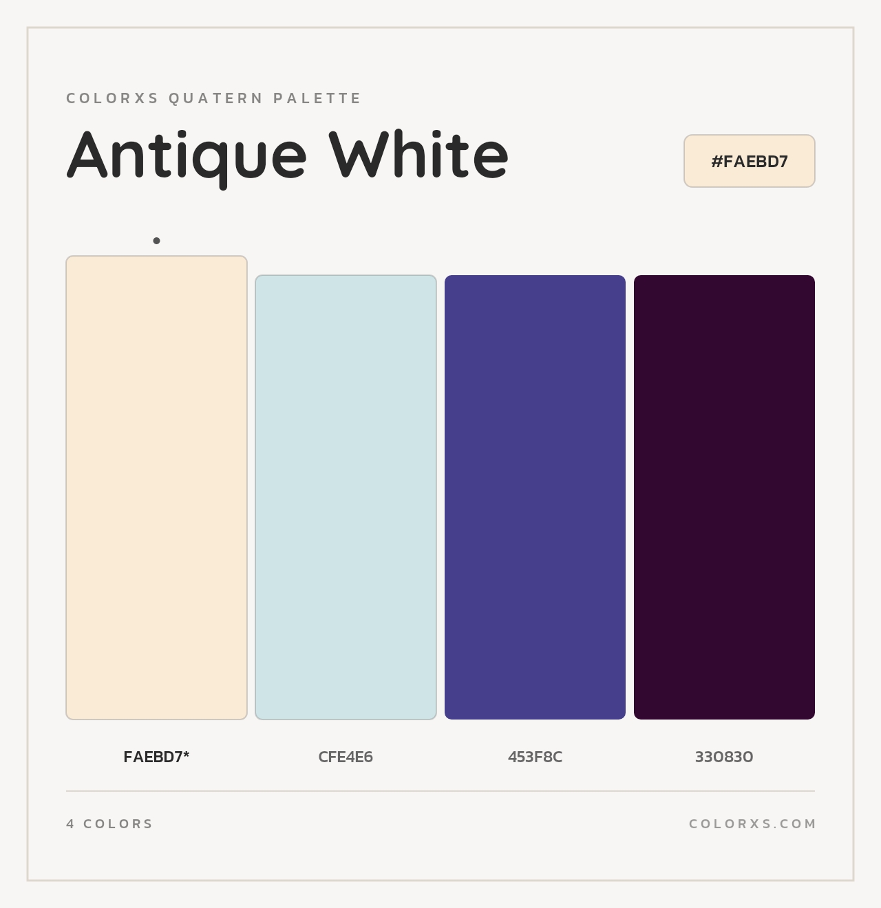 Antique White - Colorxs Quad Palette