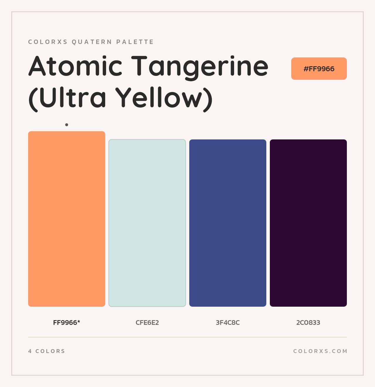 Atomic Tangerine (Ultra Yellow) - Colorxs Quad Palette