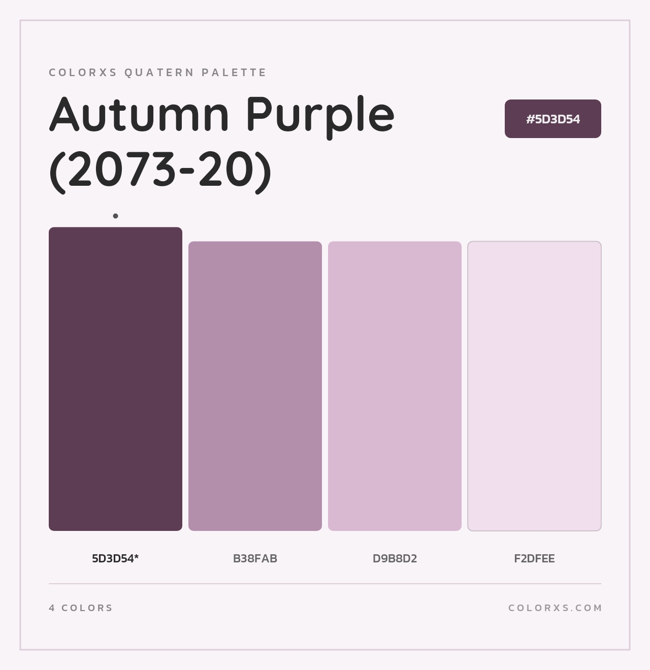 Autumn Purple (2073-20) - Colorxs Quad Palette