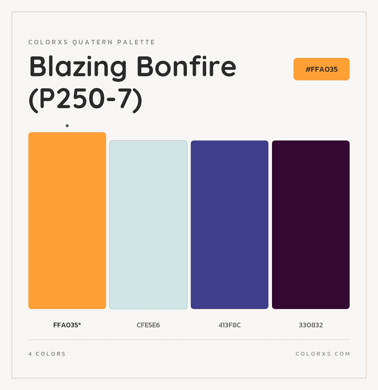 Blazing Bonfire (P250-7) - Colorxs Quad Palette