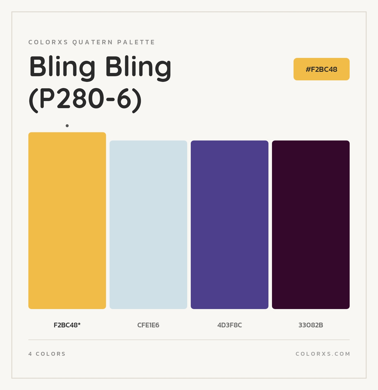 Bling Bling (P280-6) - Colorxs Quad Palette
