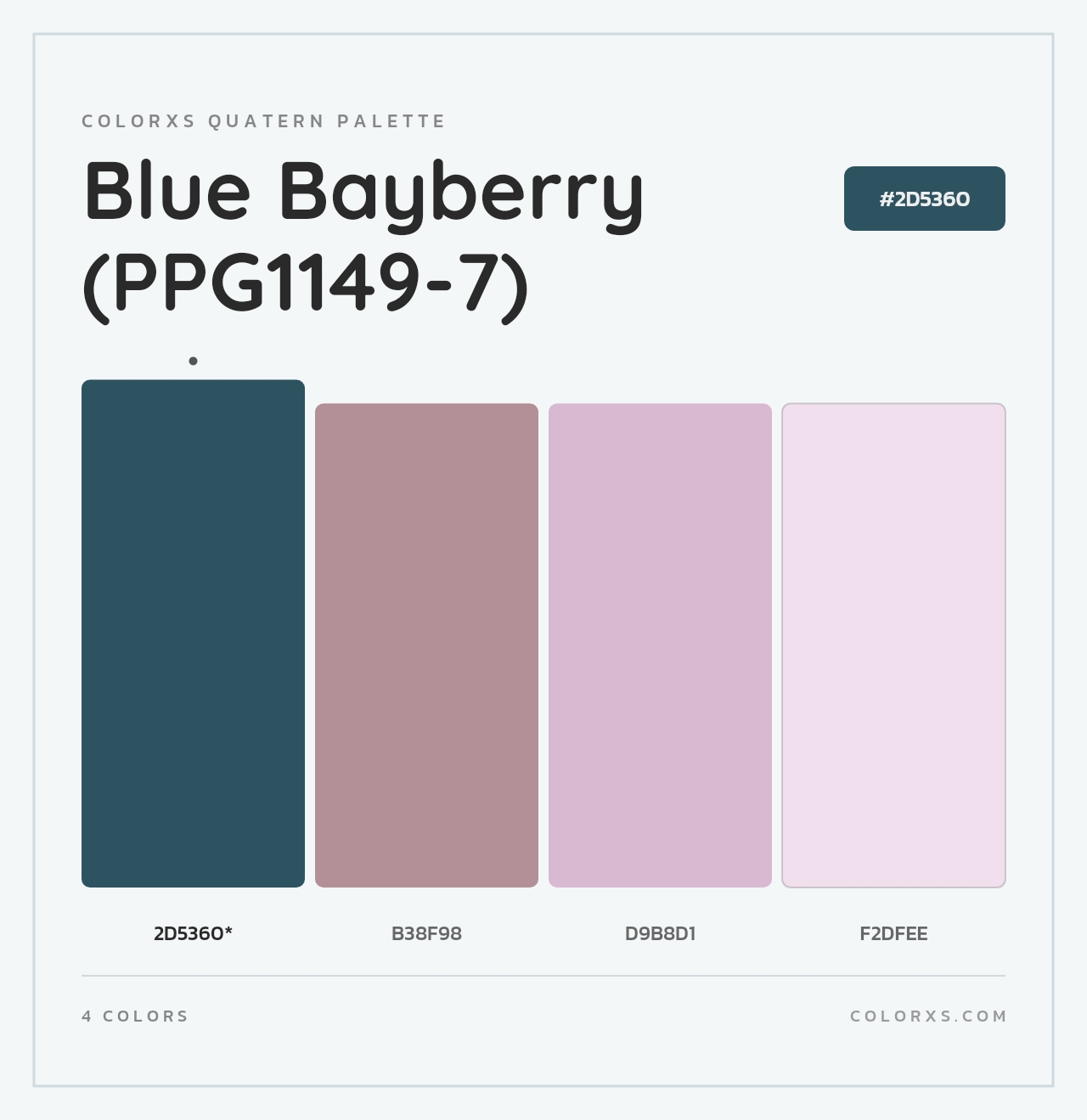 Blue Bayberry (PPG1149-7) - Colorxs Quad Palette