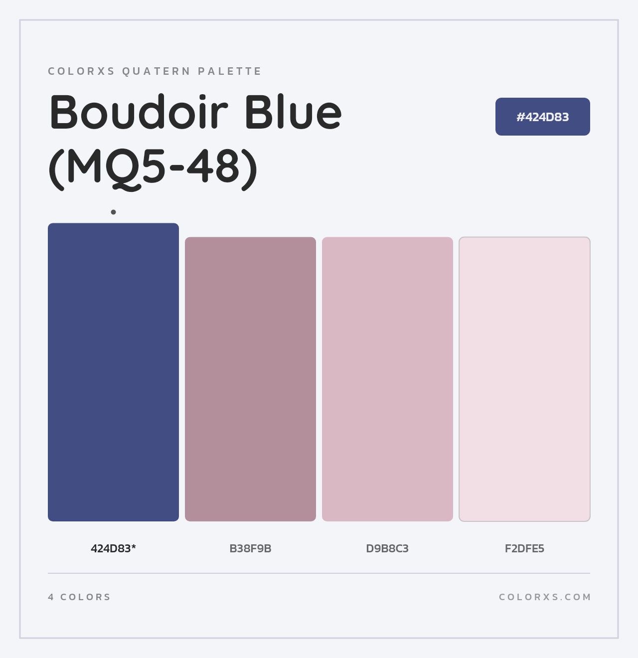Boudoir Blue (MQ5-48) - Colorxs Quad Palette