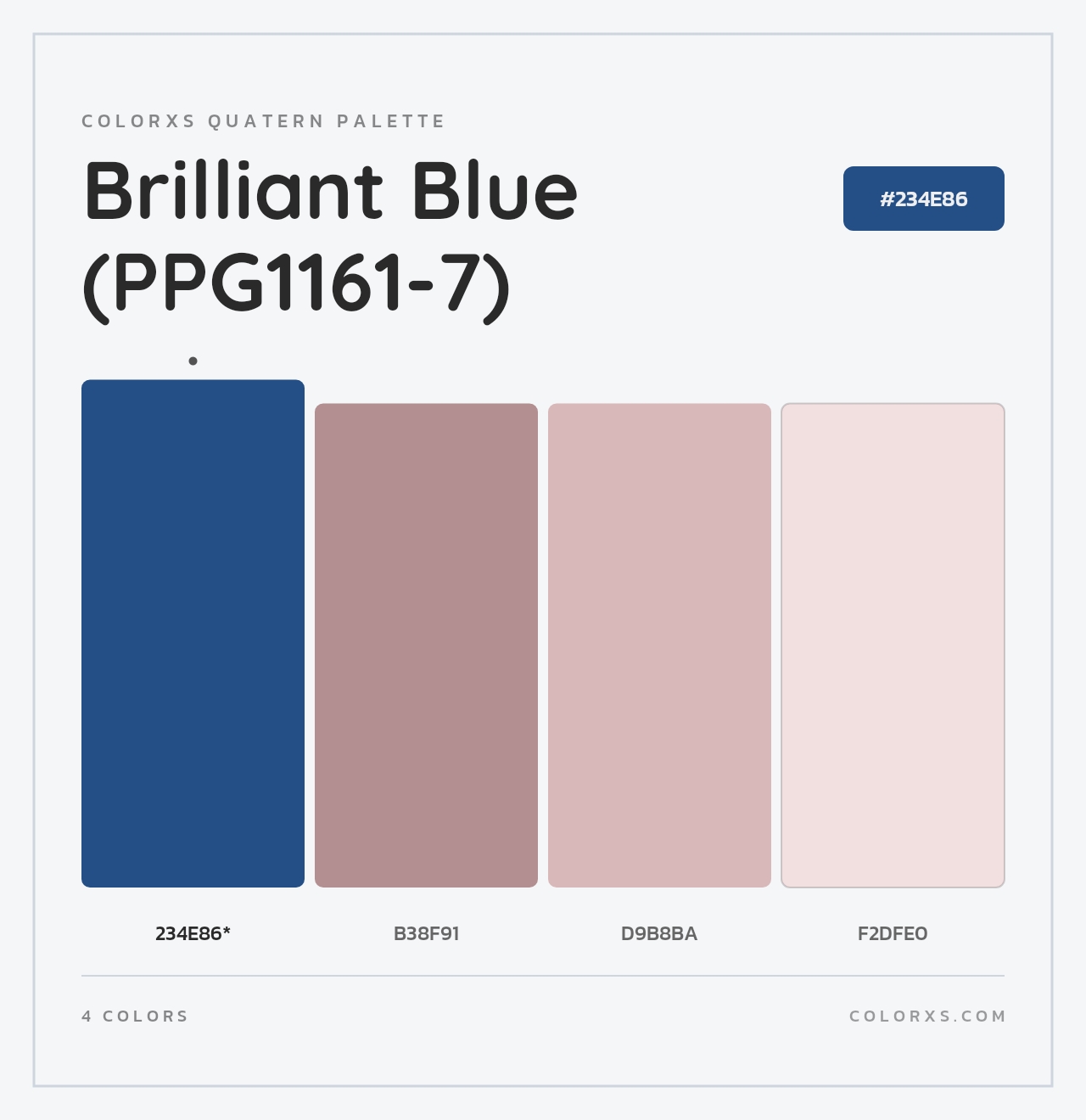 Brilliant Blue (PPG1161-7) - Colorxs Quad Palette