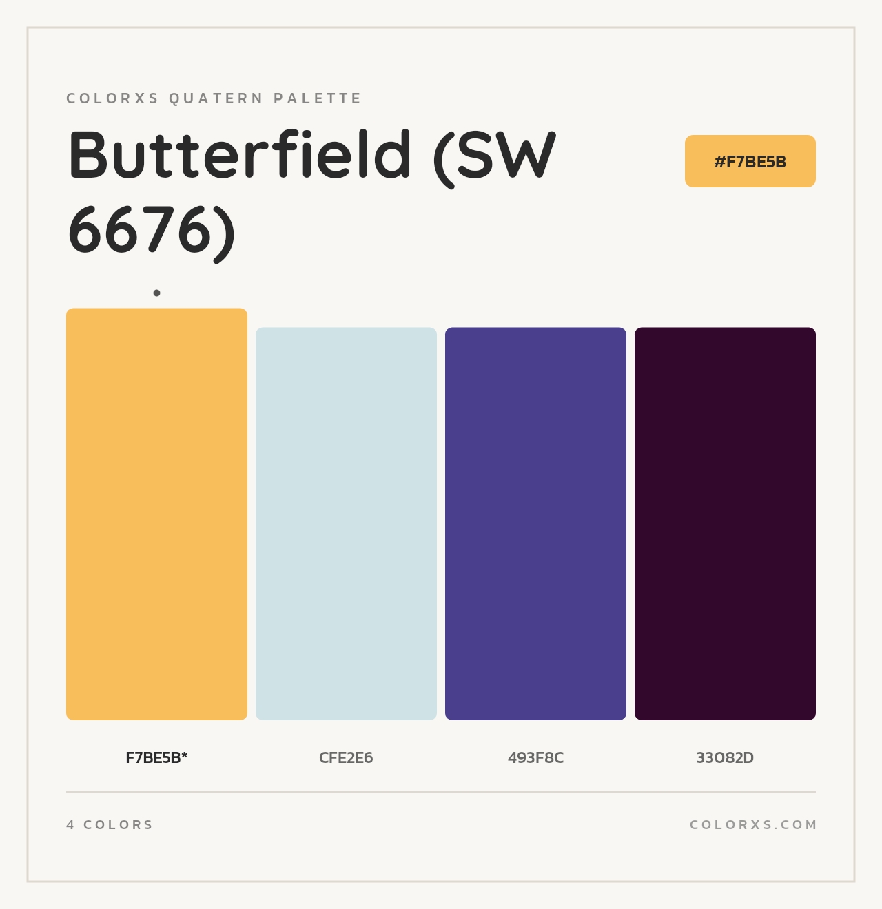 Butterfield (SW 6676) - Colorxs Quad Palette