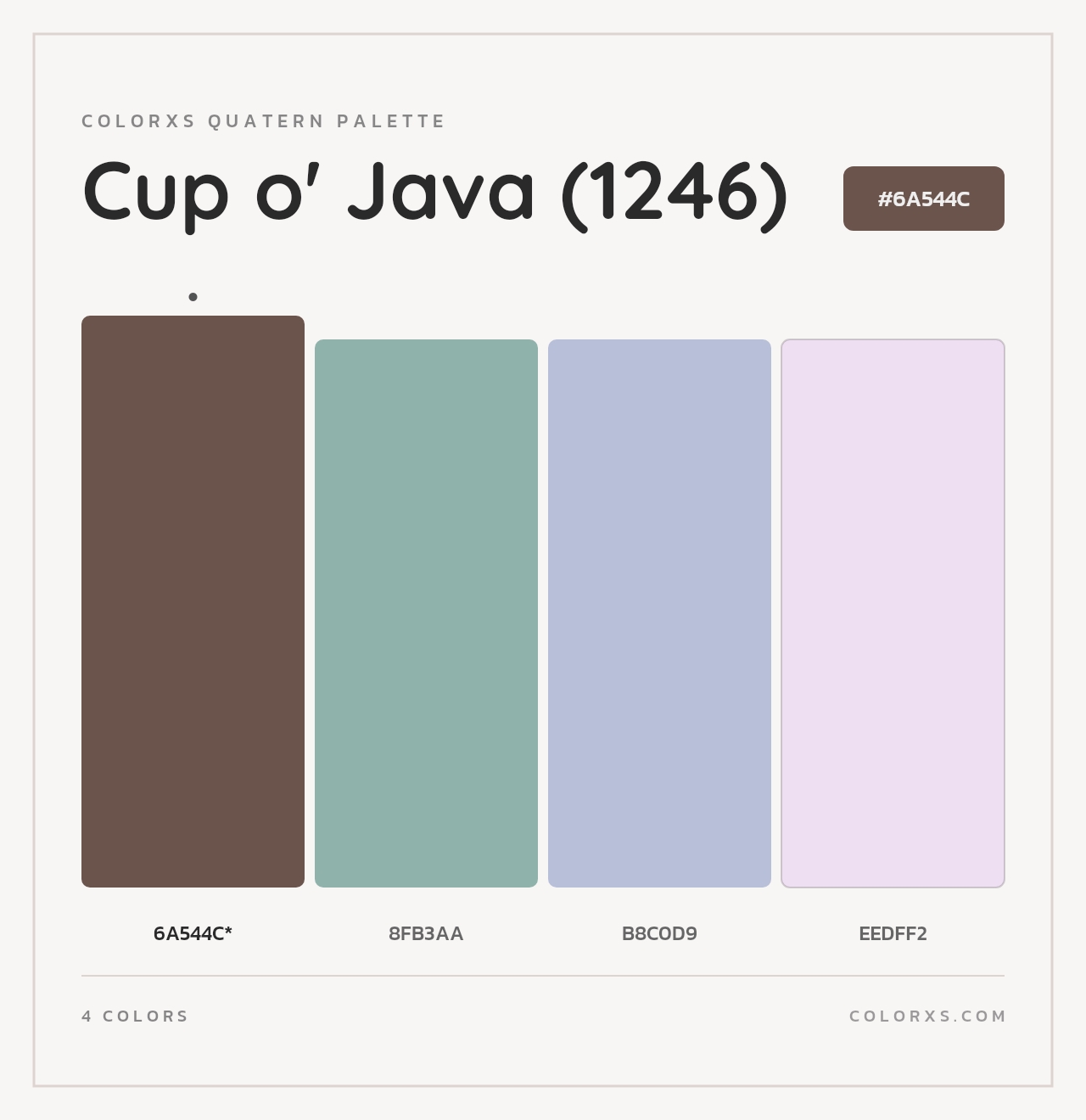 Cup o' Java (1246) - Colorxs Quad Palette