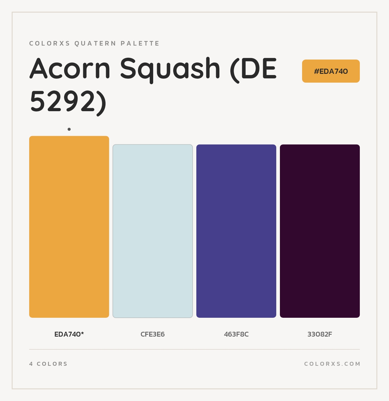 Acorn Squash (DE 5292) - Colorxs Quad Palette