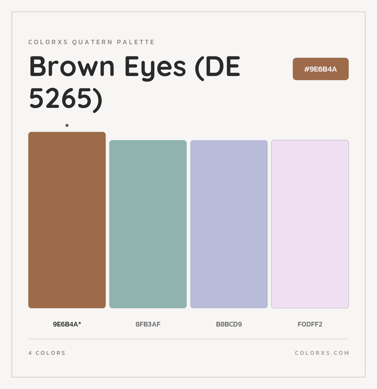 Brown Eyes (DE 5265) - Colorxs Quad Palette