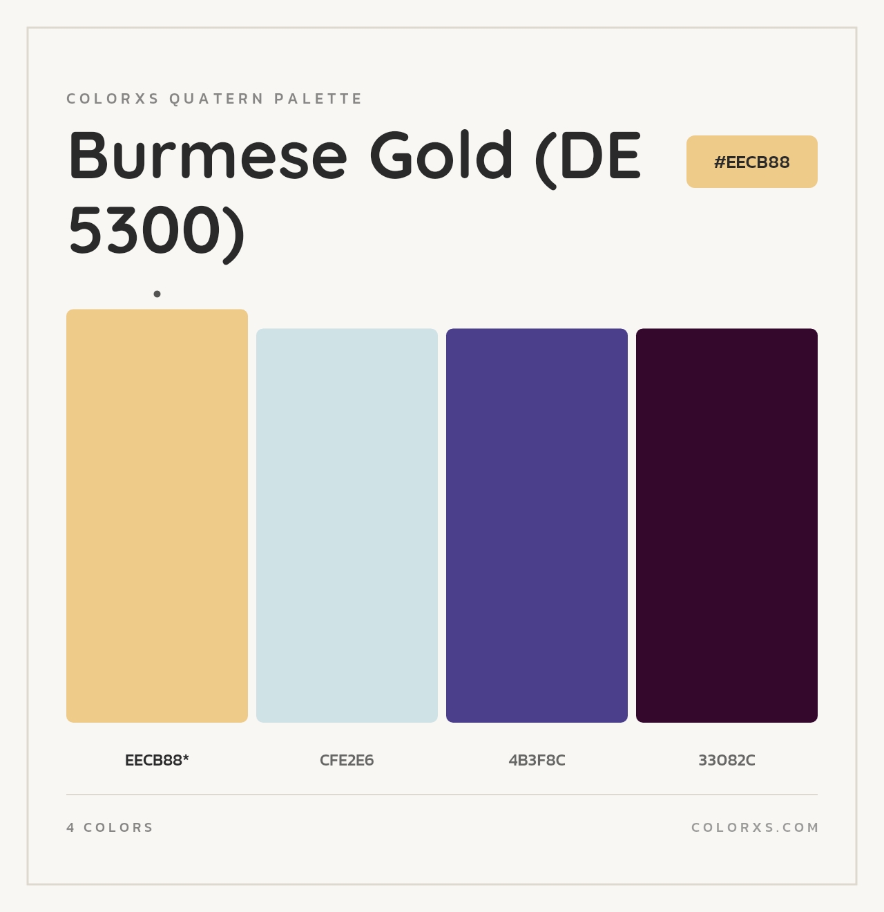 Burmese Gold (DE 5300) - Colorxs Quad Palette