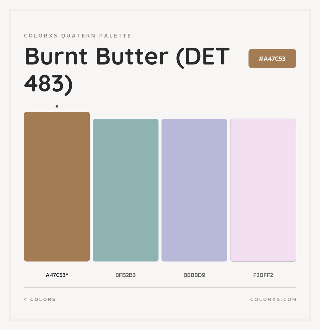 Burnt Butter (DET 483) - Colorxs Quad Palette
