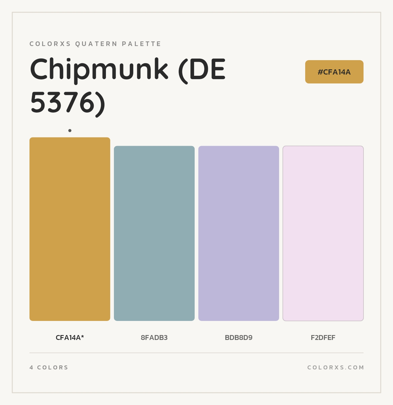 Chipmunk (DE 5376) - Colorxs Quad Palette