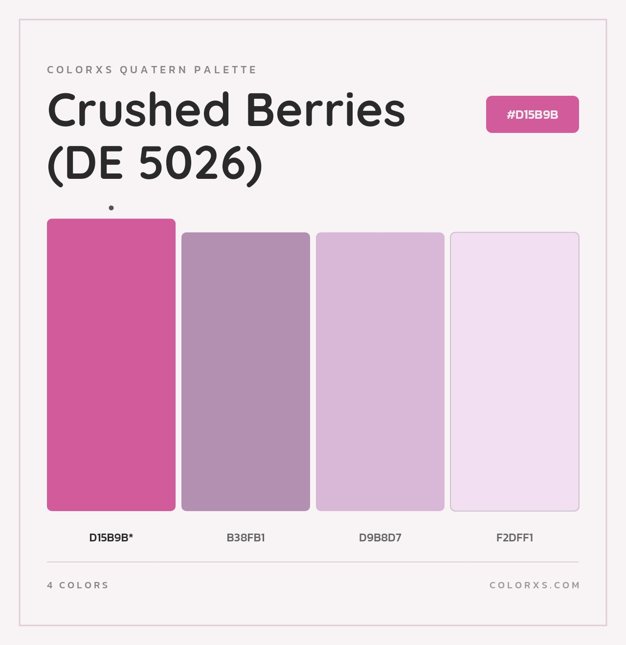 Crushed Berries (DE 5026) - Colorxs Quad Palette