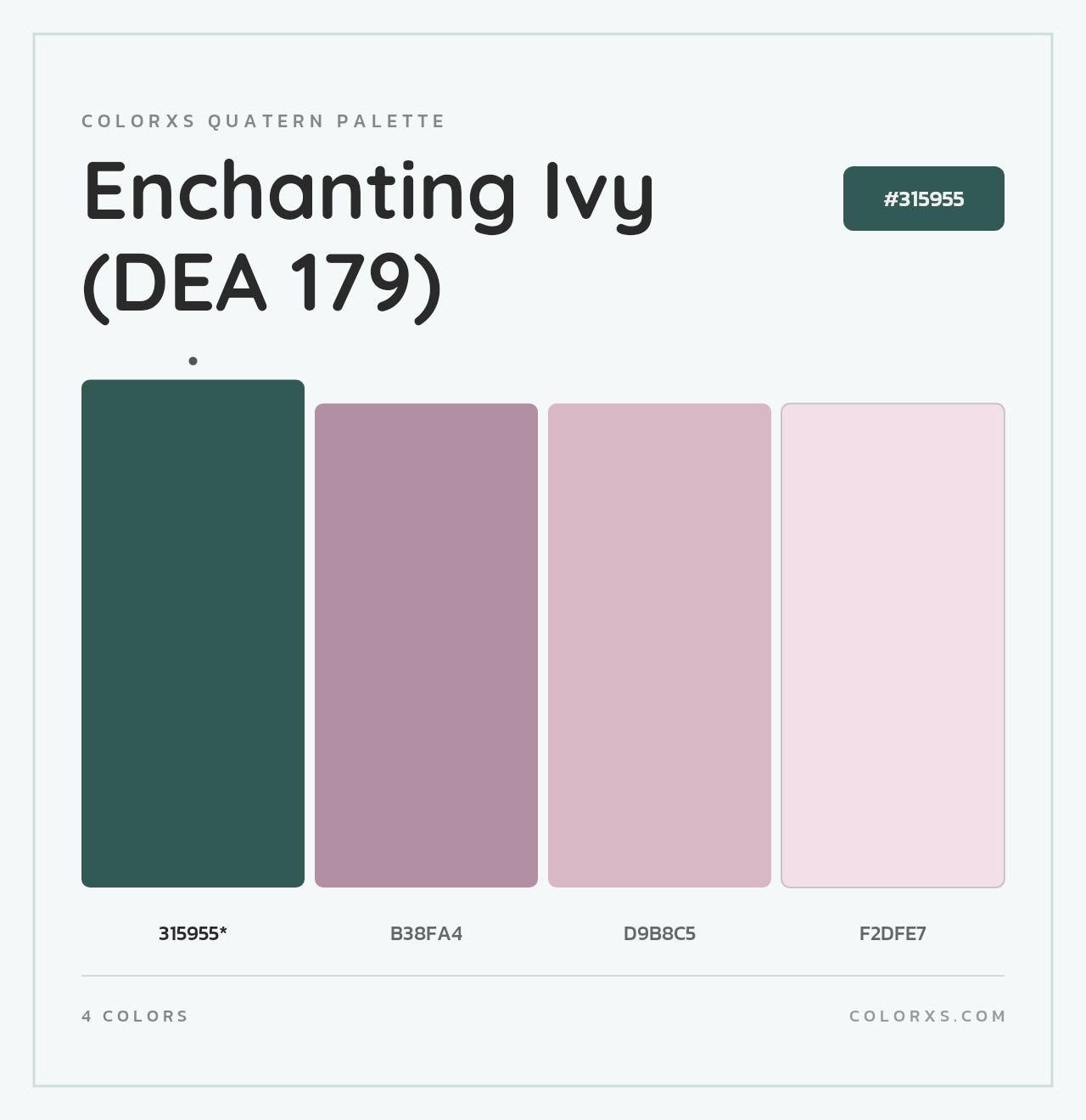 Enchanting Ivy (DEA 179) - Colorxs Quad Palette