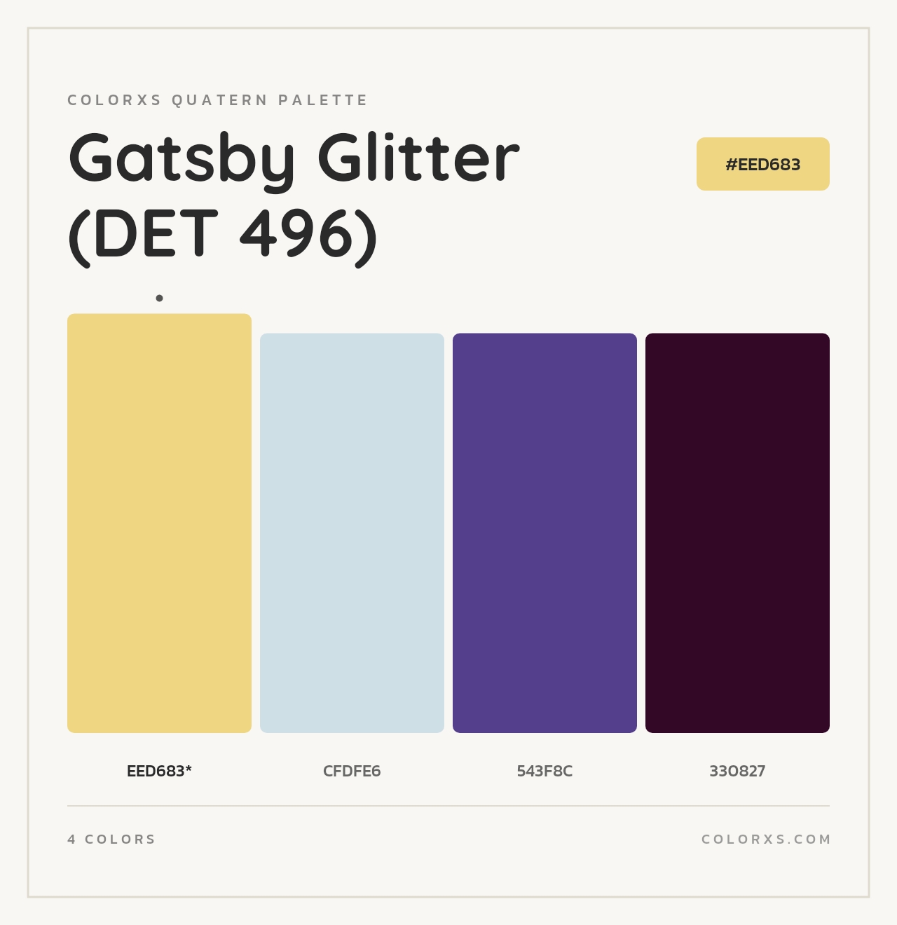 Gatsby Glitter (DET 496) - Colorxs Quad Palette