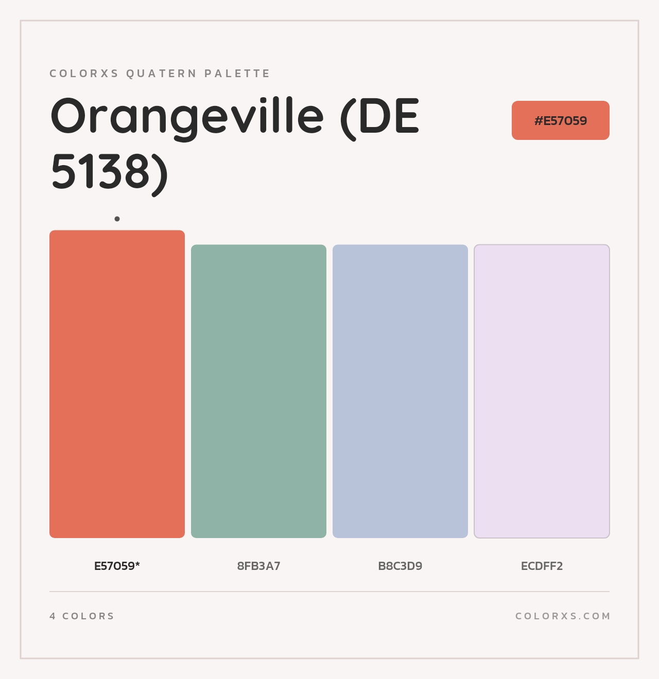 Orangeville (DE 5138) - Colorxs Quad Palette