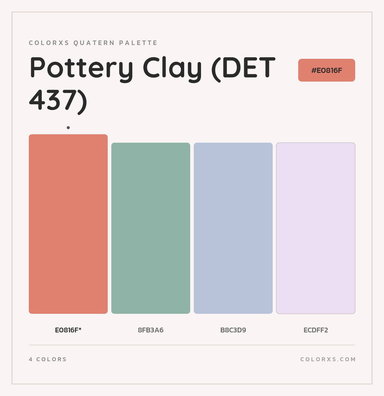 Pottery Clay (DET 437) - Colorxs Quad Palette