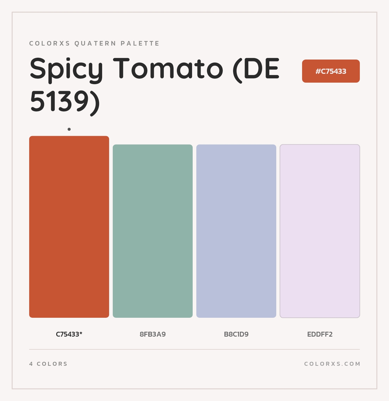 Spicy Tomato (DE 5139) - Colorxs Quad Palette