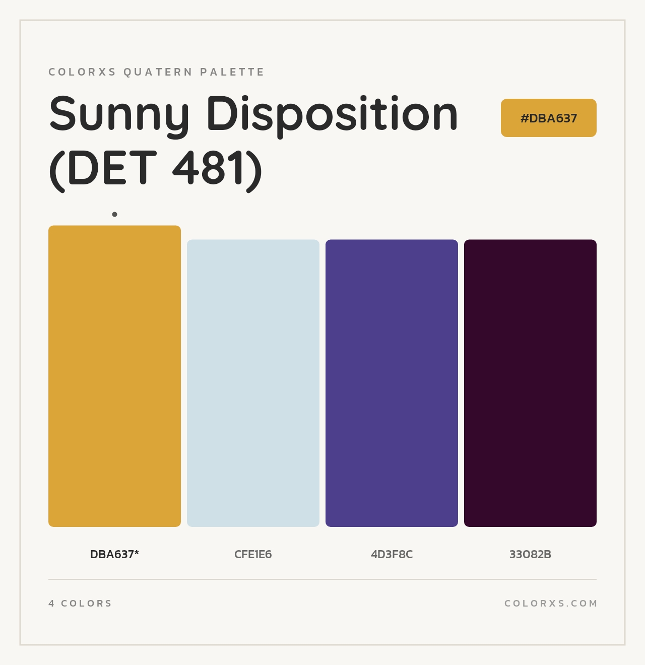 Sunny Disposition (DET 481) - Colorxs Quad Palette