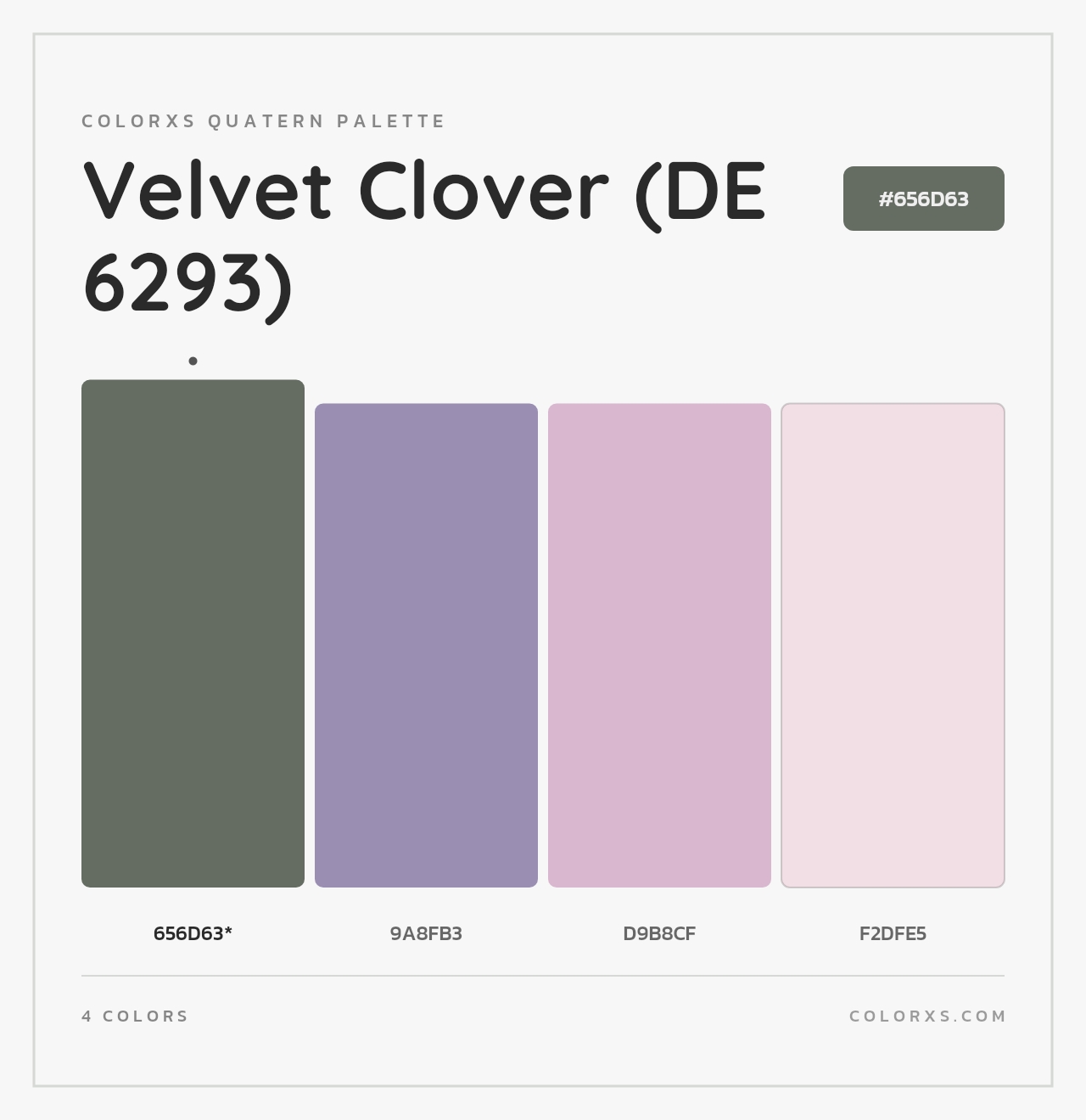 Velvet Clover (DE 6293) - Colorxs Quad Palette