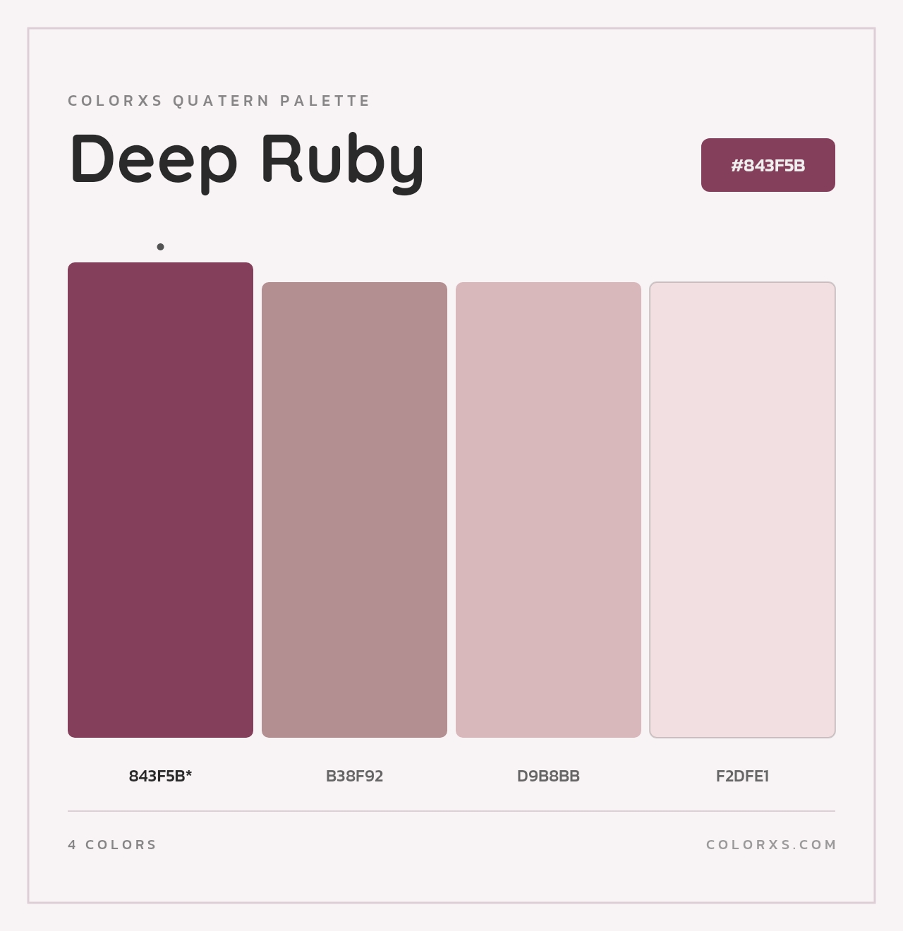 Deep Ruby - Colorxs Quad Palette