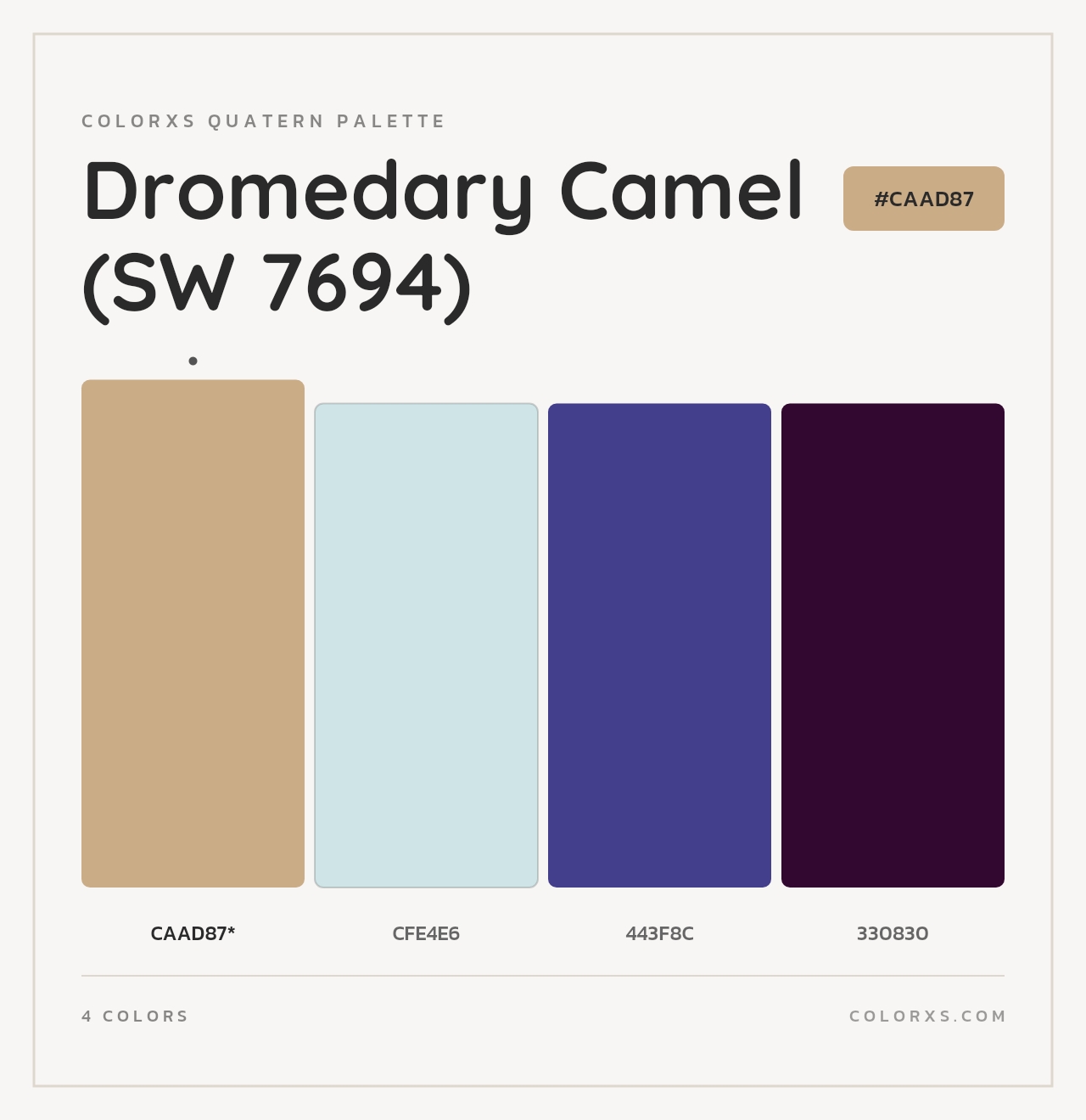 Dromedary Camel (SW 7694) - Colorxs Quad Palette