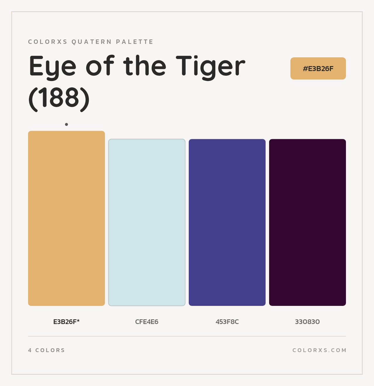 Eye of the Tiger (188) - Colorxs Quad Palette