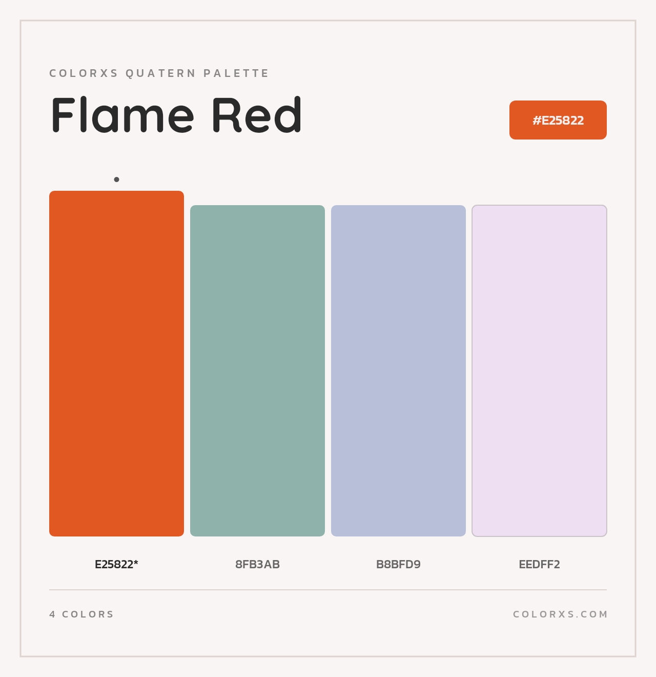Flame Red - Colorxs Quad Palette