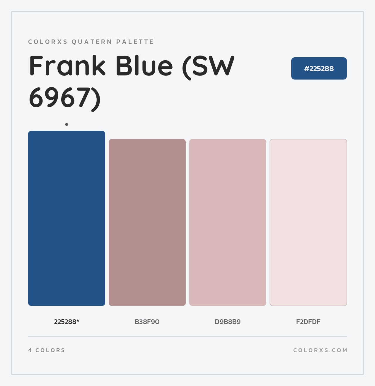 Frank Blue (SW 6967) - Colorxs Quad Palette