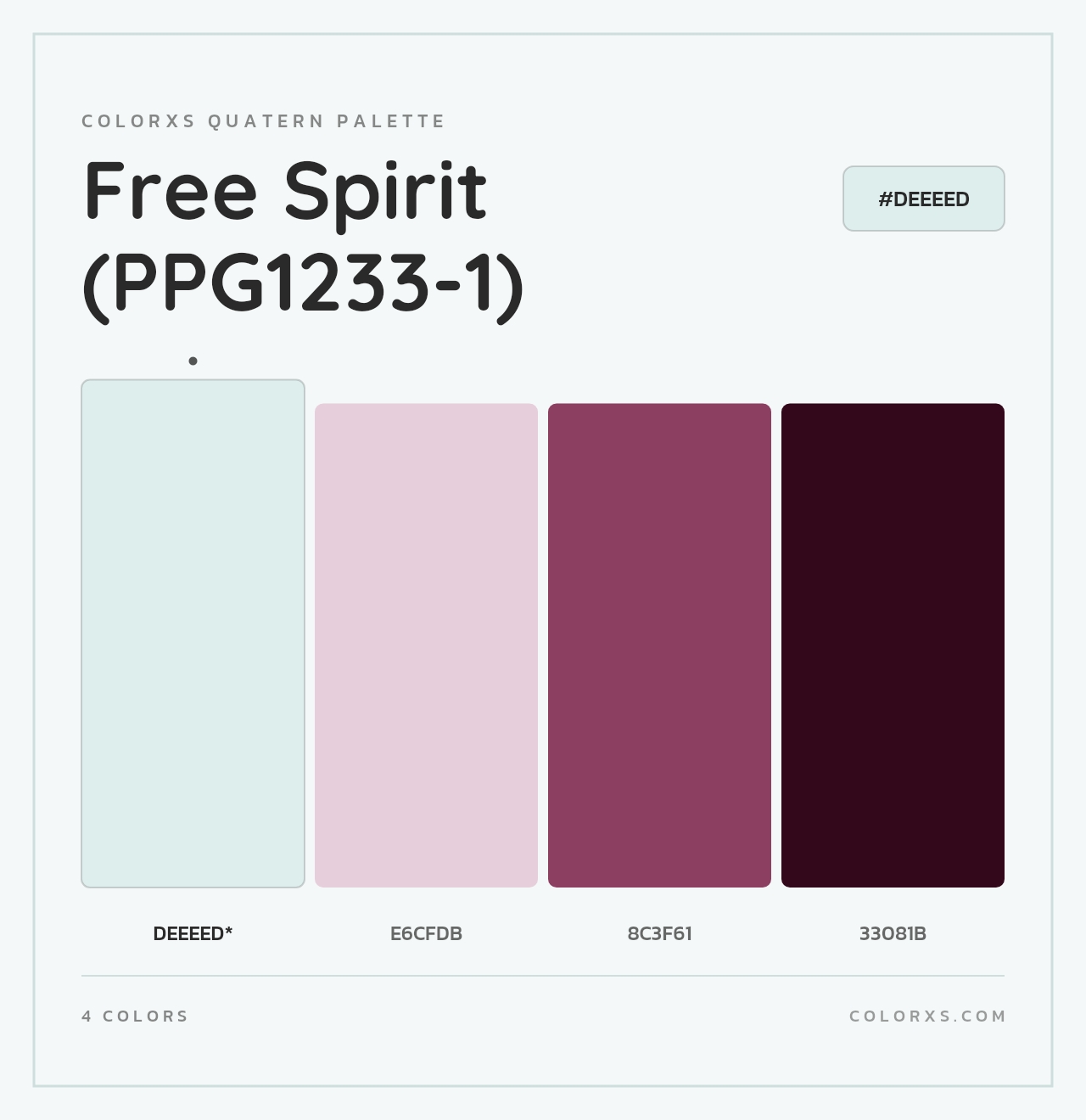 Free Spirit (PPG1233-1) - Colorxs Quad Palette