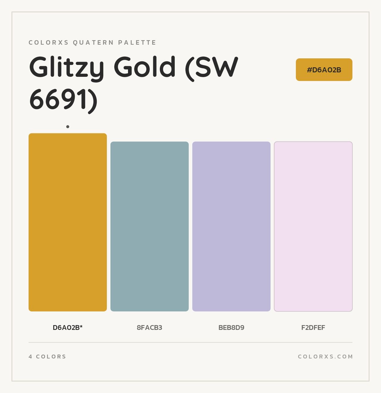 Glitzy Gold (SW 6691) - Colorxs Quad Palette