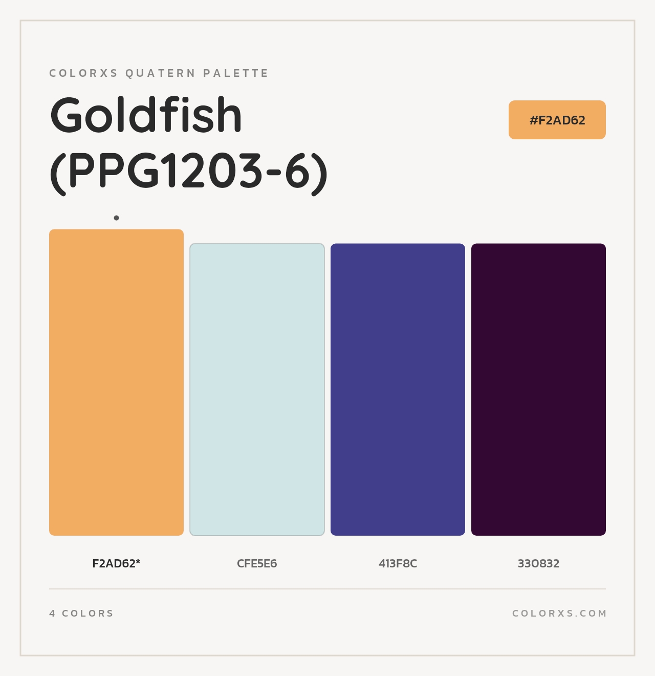 Goldfish (PPG1203-6) - Colorxs Quad Palette