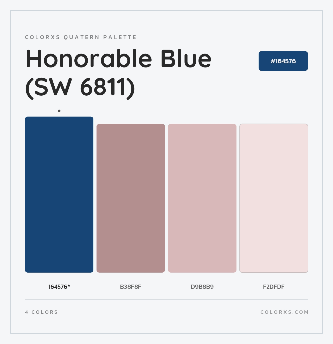 Honorable Blue (SW 6811) - Colorxs Quad Palette